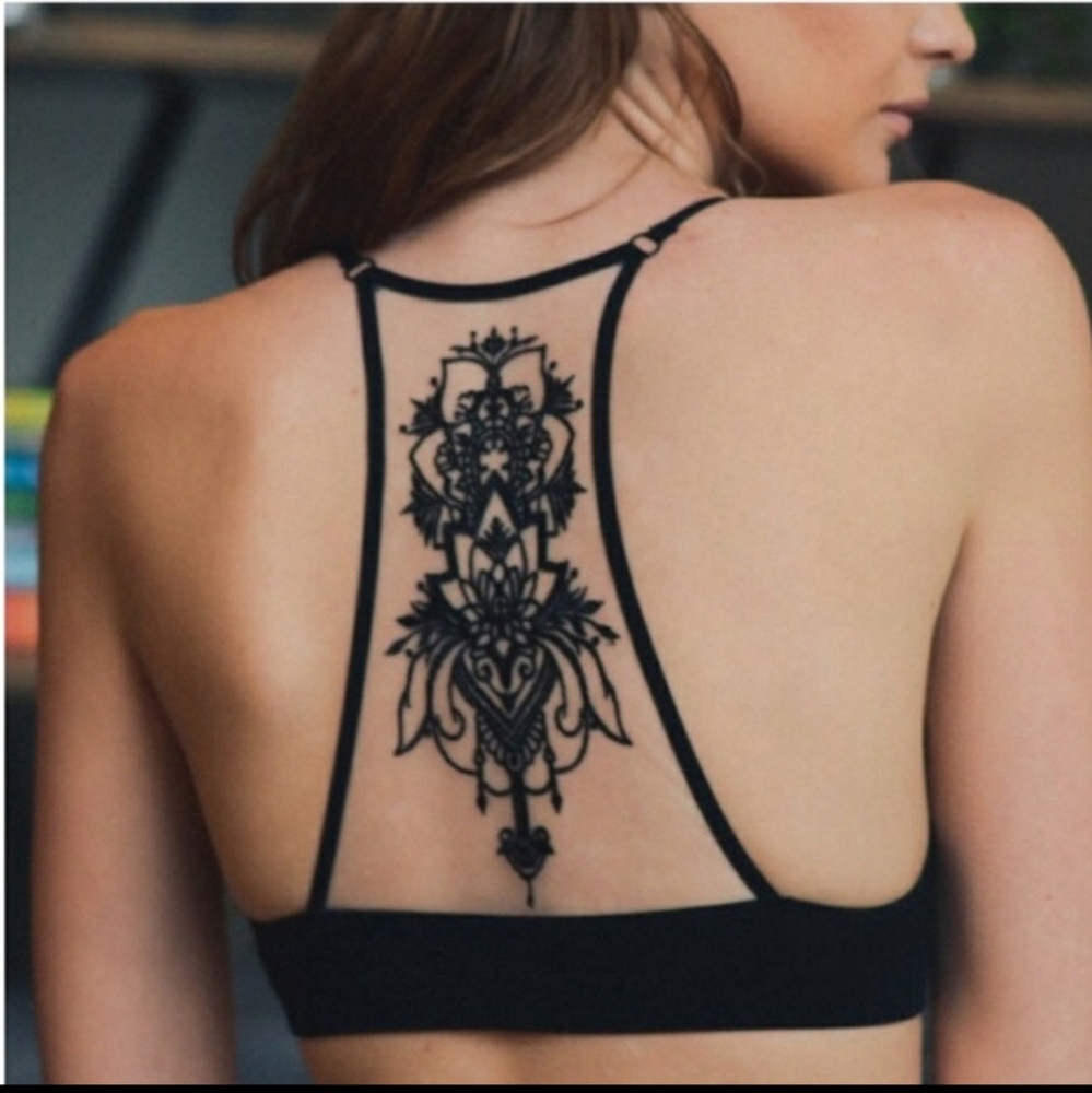 Tattoo Design Mesh Bralette - Picture 2 of 4